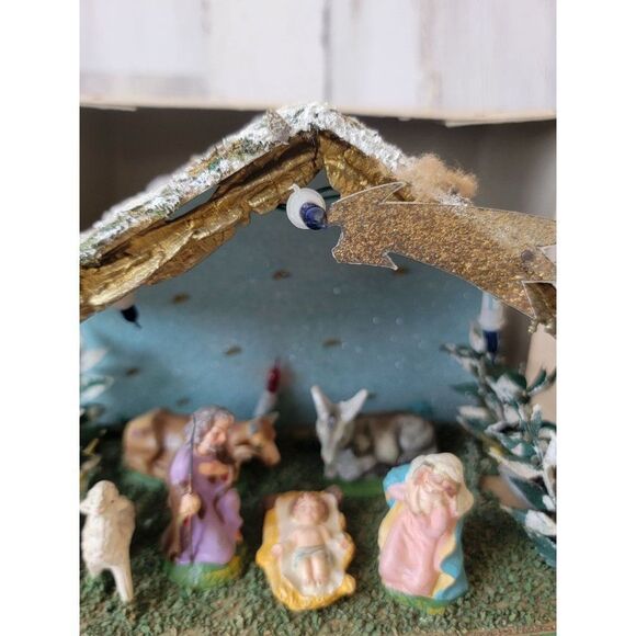 Vintage Italian nativity scene AS IS Jesus Xmas figure animal - Picture 2 of 11